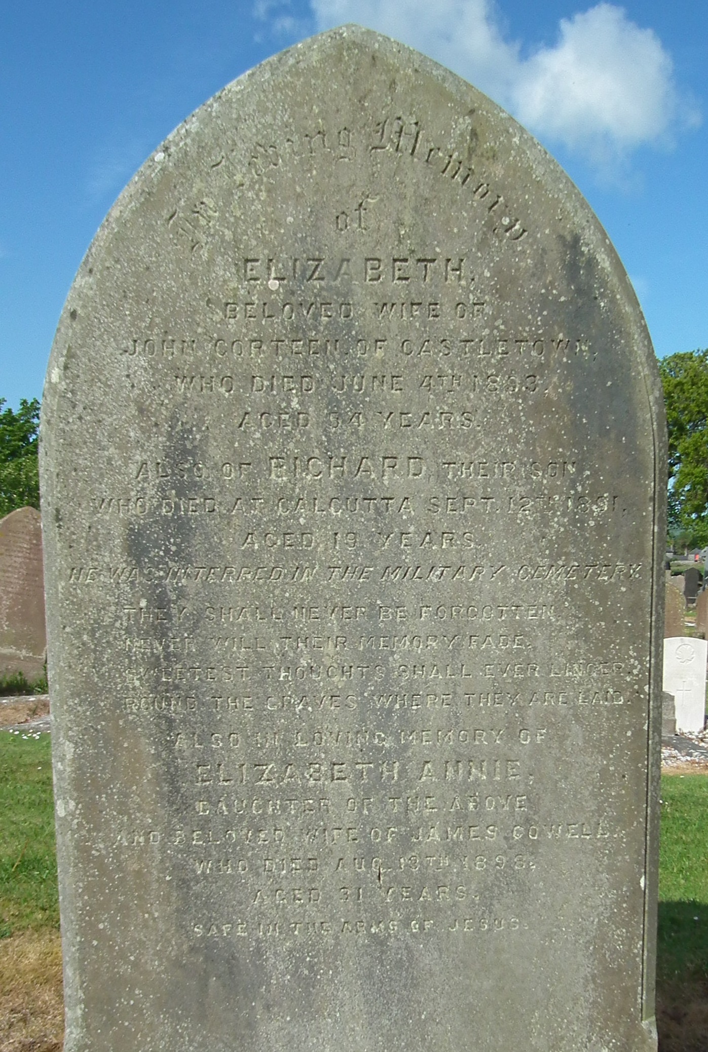 A gravestone from Malew coded 4200